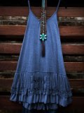 Cotton-Blend Sleeveless Round Neck Shirts & Tops