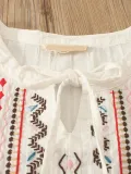 Women Casual Embroidery Tops Tunic Blouse Shirt