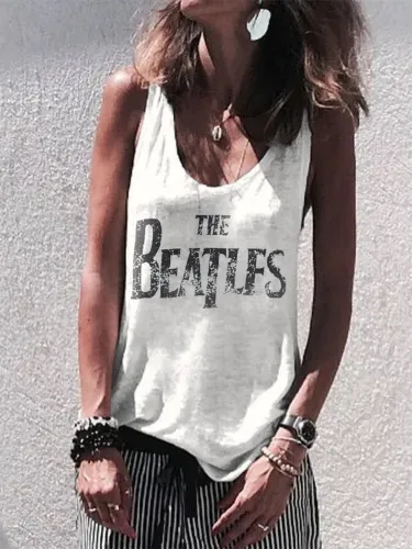 Sleeveless  Printed Shirts & Tops