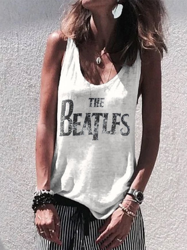 Sleeveless  Printed Shirts & Tops