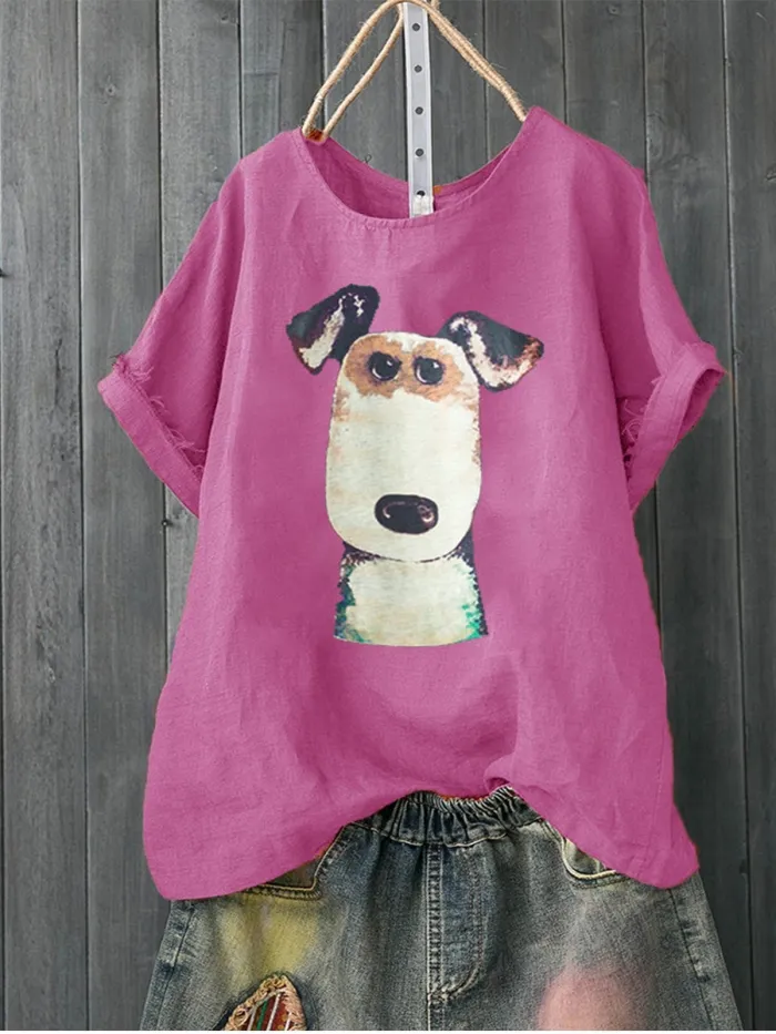 Casual Printed/dyed Short Sleeve Shirts & Tops
