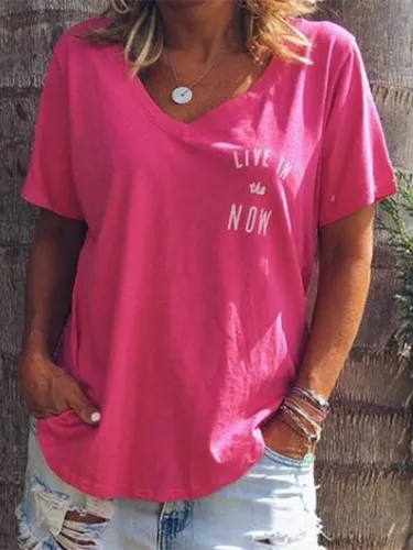 Casual Short Sleeve V Neck Shirts