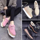 Wedge Heel Lace-Up Spring/fall Loafers
