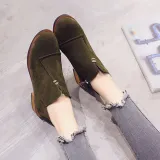 Womens Flocking Zipper Daily Chunky Heel Boots