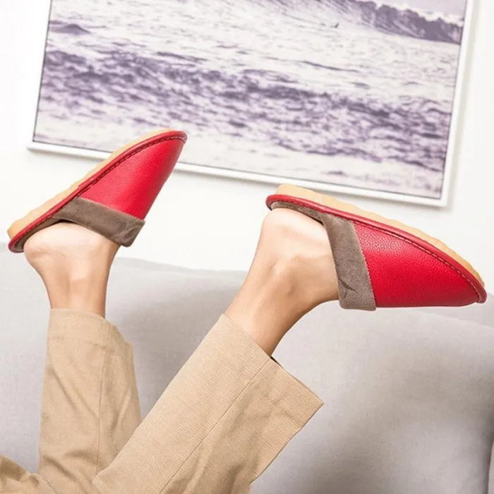 Women Snow Fur Warm Home Slippers Loafers Casual Shoes