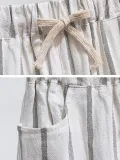 Plus Size Women Striped Casual Shorts