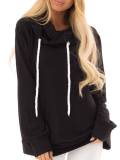 Casual Hoodie Cotton-Blend Shirts & Tops