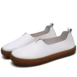 Solid Color Proof-water Platform Casual All Season Flat Heel Loafers