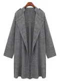 3/4 Sleeve Solid Gingham Printed Cardigans