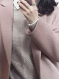 Shawl Collar Wool-blend Slit Casual Plus Size Coat