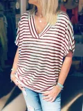 Casual Cotton-Blend Plain Shirts & Tops