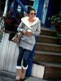 Winter Casual Holiday Zipper Cotton Hoodie Outerwear