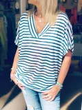 Casual Cotton-Blend Plain Shirts & Tops