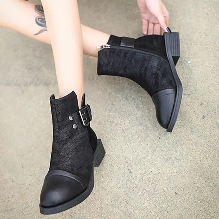 Women Booties Casual Comfort Shoes Artificial Leather Boots