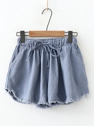 Summer Casual Pockets Cotton Pants