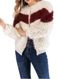 White Long Sleeve Round Neck Tops