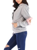 Solid Hoodie Long Sleeve Cutout Hoodies