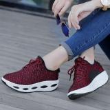 Breathable Mesh Lace Up Height Increasing Sport Platform Casual Shoes
