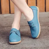 Women PU Loafers Casual Comfort Slip On Shoes