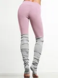 Multi Color Sports Breathable Paneled Thread Legging