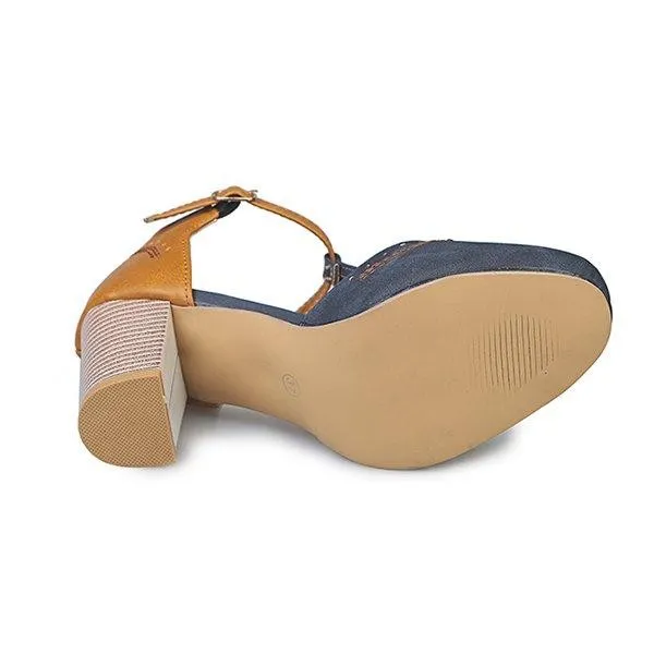 Summer Adjustable Buckle Chunky Heel Shoes