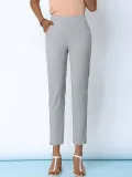 Plus Size Women Solid Casual Pants