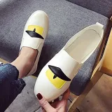 Women PU Loafers Casual Comfort Slip On Shoes