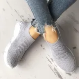 White All Season Elastic Cloth Sneaker
