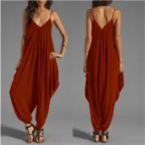 Low Chest V Collar Sexy Jumpsuit