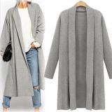 Women's Open Front Trench Coat Long Cloak Cardigan