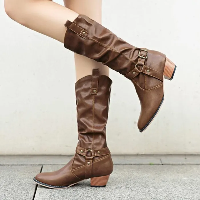 Women Vintage Booties Casual Plus Size Shoes
