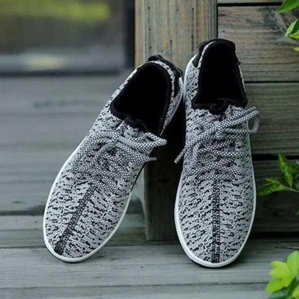 Breathable Mesh Lace Up Height Increasing Sport Platform Casual Shoes