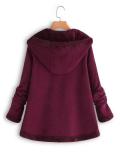 Casual Hooded Long Sleeve Fleece Coats Zipper Pocket(Special Offer  For the 1st Order CODE:SALE)