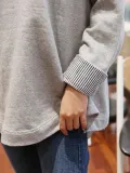 Light Gray Casual Paneled Blouses & Shirt