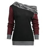 Long Sleeve Striped Casual Blouse & Shirts