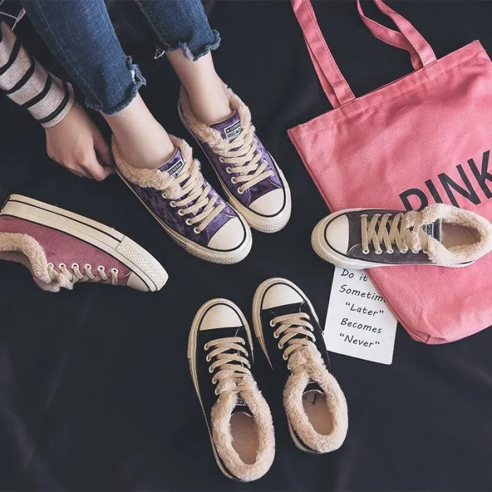 Women Athletic Faux Suede Lace-up Spring/Fall Flats Casual Winter Booties