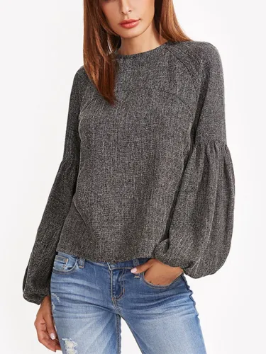 Appliqued Sweet Cotton Blouse & Shirts