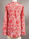 Chiffon Long Sleeve Casual Floral Shirts & Tops