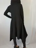 Long Sleeve Solid Asymmetric Plus Size Hoodies