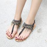 Women Tassel Pu Flat Heel Casual Summer Sandals