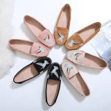 Women Artificial Suede Flats Casual Comfort Slip On Shoes