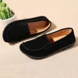 Women Nubuck Loafers Casual Slip On Plus Size Shoes