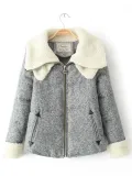 Double Lapel Long Sleeve Cotton Pockets Outdoor Coat