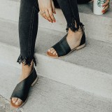 Pu Low Heel Date Sandals