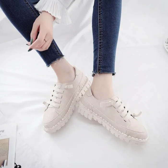 Women Spring/Fall Lace-up Daily PU Loafers