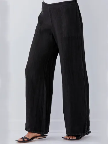 Solid Casual Pants