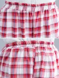 Plus Size Women Plaid Casual Pants