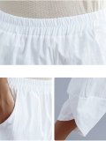 Plus Size Women Solid Cotton Loose Casual Harem Pants