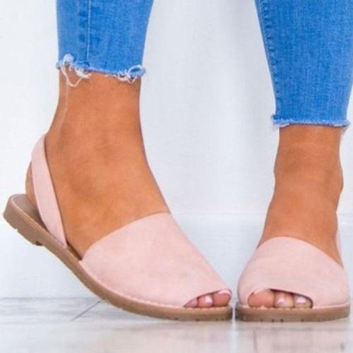 Solid Color Slip on Espadrilles Flip Flop Flats Sandals