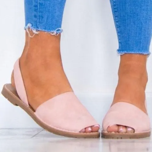 Solid Color Slip on Espadrilles Flip Flop Flats Sandals